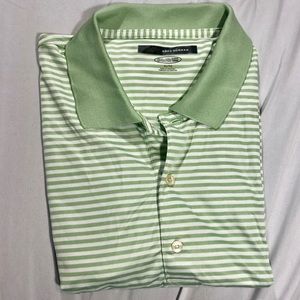 Greg Norman Play Dry Golf shirt- XL GREEN/WHITE